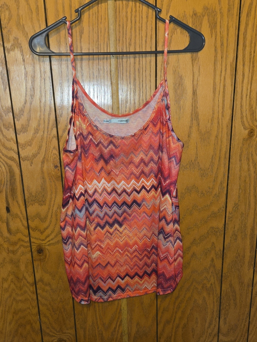 Maurices Orange Chevron Spaghetti Strap Camisole